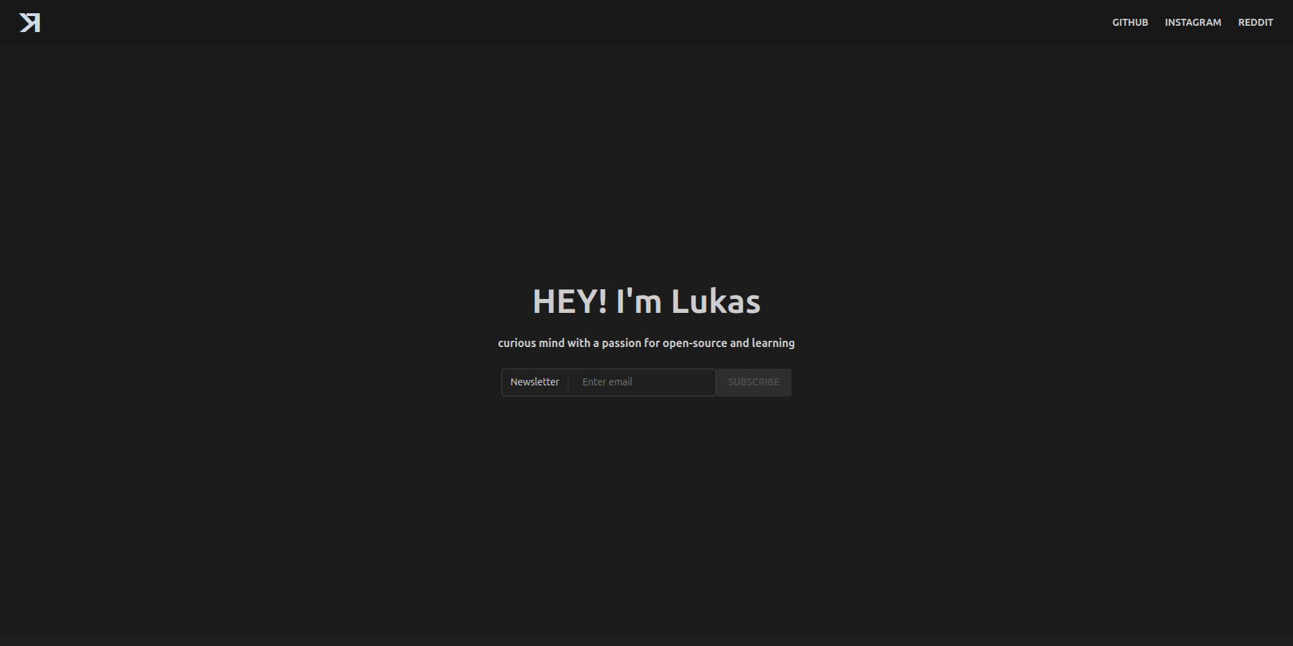 The initial look of this website